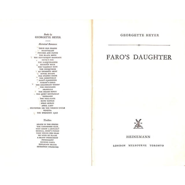 "Faro's Daughter" Book 1959 Heyer, Georgette For Sale - Image 4 of 5