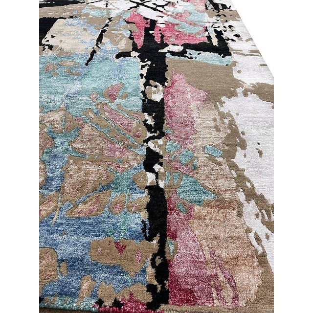Handwoven Modern Abstract Area Rug 4x6 For Sale - Image 9 of 9
