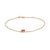 Metal Modern 14k Yellow Gold Heart-Shaped Orange Sapphire Chain Bracelet For Sale - Image 7 of 17