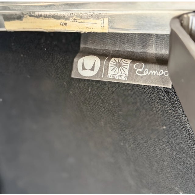 Herman Miller Eames Soft Pad Management Chair - Gray Leather For Sale - Image 10 of 10