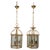 Gilt Metal and Glass Lanterns, 1990s, Set of 2 For Sale - Image 15 of 15