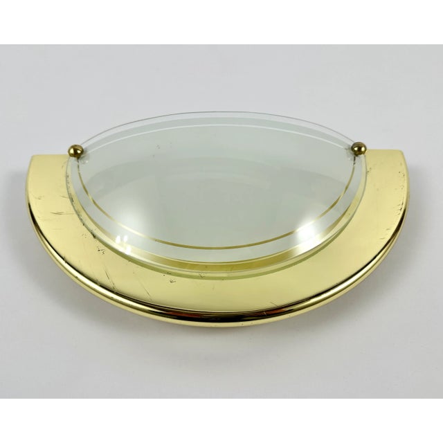 Vintage Wall Lamp in Brass & Glass from Massive, Belgium, 1970s For Sale - Image 3 of 11