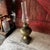 1900s Victorian Brass Oil Lamp With Ornate Base & Clear Glass Chimney For Sale - Image 11 of 12