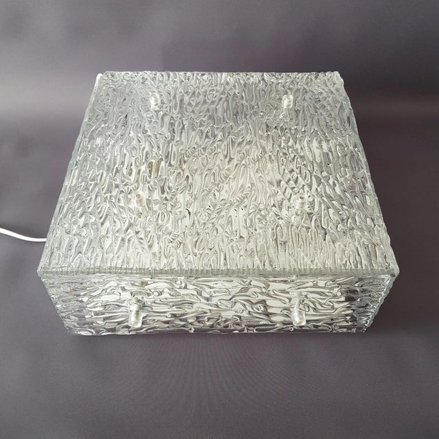 Square wall-ceiling light model “heidelberg” by j. T. Kalmar 60s/70s an elegant, square, mid-century flush-mounted wall...