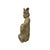 Wood Vintage Rustic Wood Finish Sitting Bodhisattva Buddha Statue For Sale - Image 7 of 11