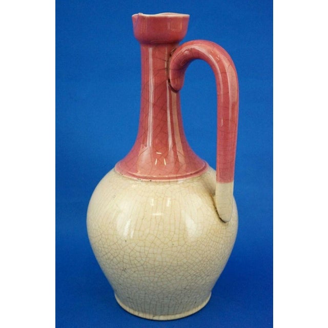 19th Century Art Nouveau Majolica Ceramic Jugs attributed to Sarreguemines or Lunéville, France, Set of 3 For Sale - Image 5 of 18