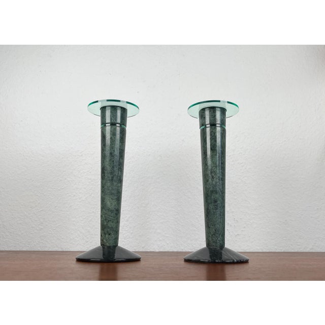 Vintage Postmodern Acryl and Stone Candleholders, 1980s, Set of 2 For Sale - Image 5 of 18