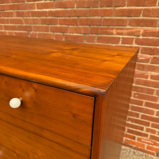Mid 20th Century Kipp Stewart for Drexel “Declaration” Walnut Mid Century Modern Highboy Dresser For Sale In Cleveland - Image 6 of 12
