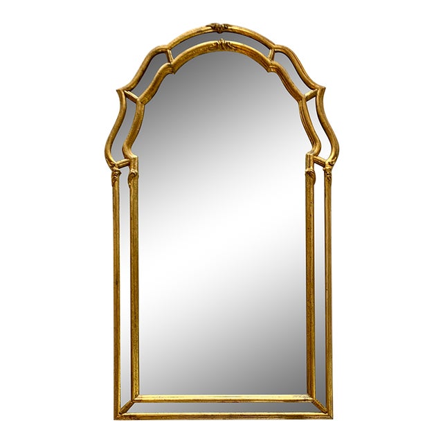Italian Gold Gilt Carved Wood Arched Wall Mirror Chairish