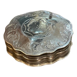Mid 19th Century Dutch Sterling Silver Spice Box For Sale