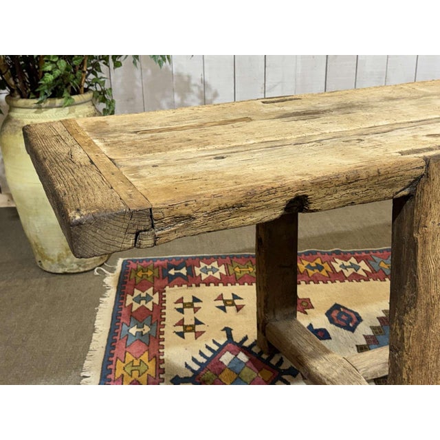 Vintage Raw Oak Carpenters Workbench, 1930s For Sale - Image 12 of 18