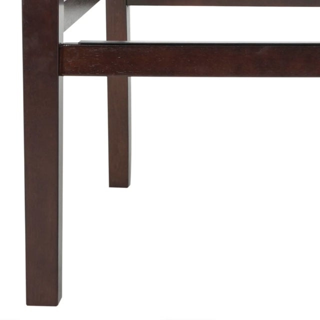 Tufted Barstool in Beige & Espresso - a Pair For Sale In Philadelphia - Image 6 of 8