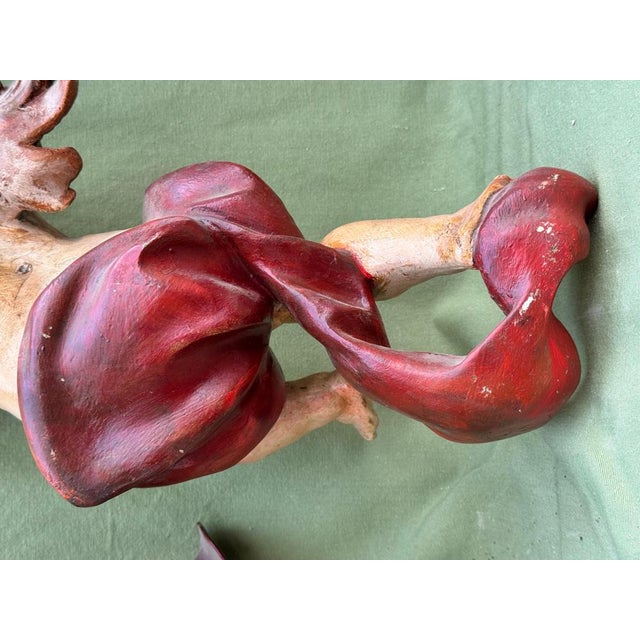 Musical Angels in Carved and Polychromed Wood by Arte Granda, Set of 2 For Sale - Image 16 of 18