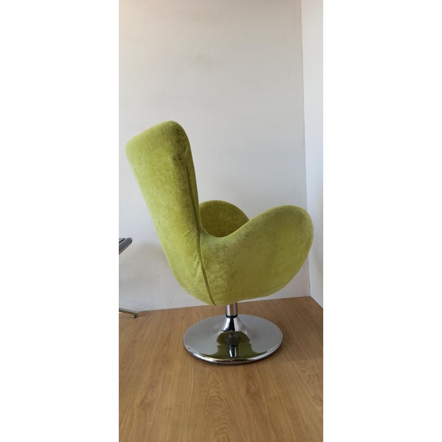 1990s Bucket Seat in Chrome and Green, 1990s For Sale - Image 5 of 18
