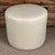 2020s New Round Cream Italian Leather Ottoman Made in Usa 21 Inch Diameter Footstool Accent Decor For Sale - Image 5 of 8