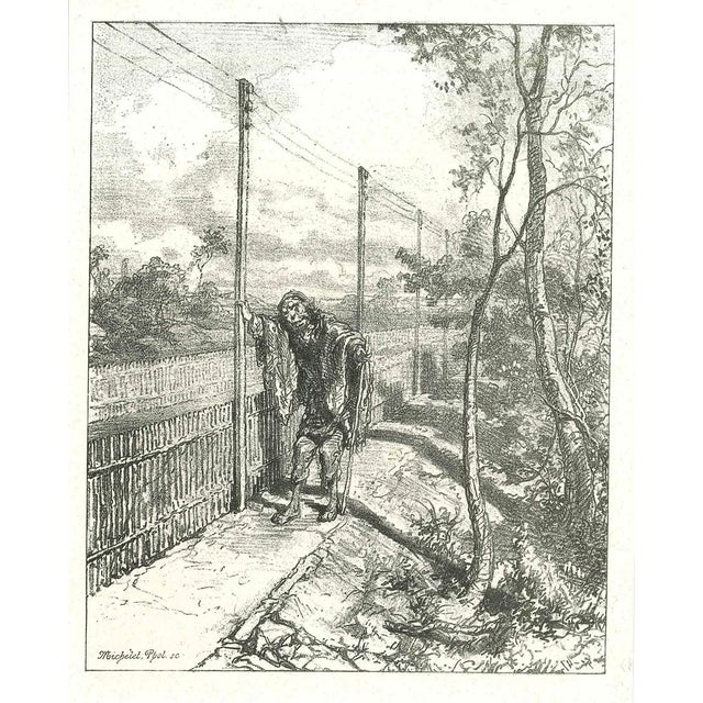 Paul Gavarni, The Misery, Original Lithograph, 1881 For Sale