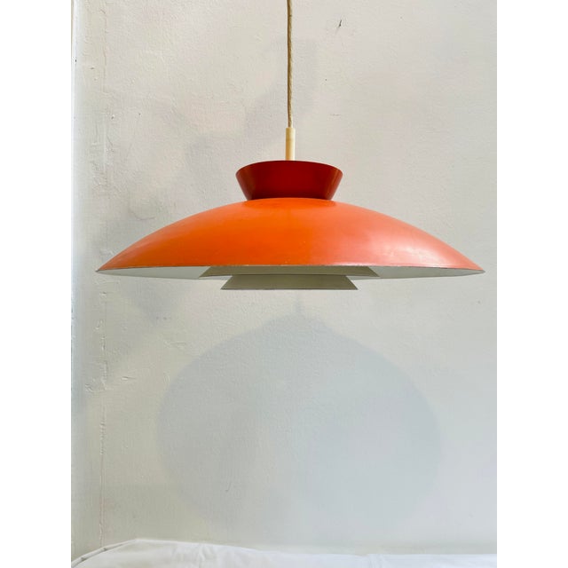 Metal Orange Ceiling Light from Hustadt Leuchteb, 1960s For Sale - Image 7 of 11