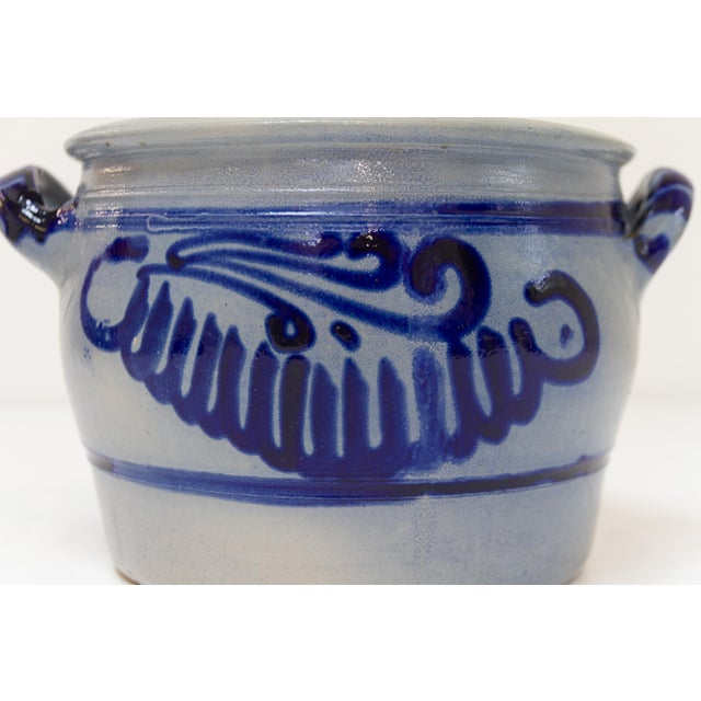 Blue 19th Century German Stoneware Five Liter Crock, 1890s For Sale - Image 8 of 12