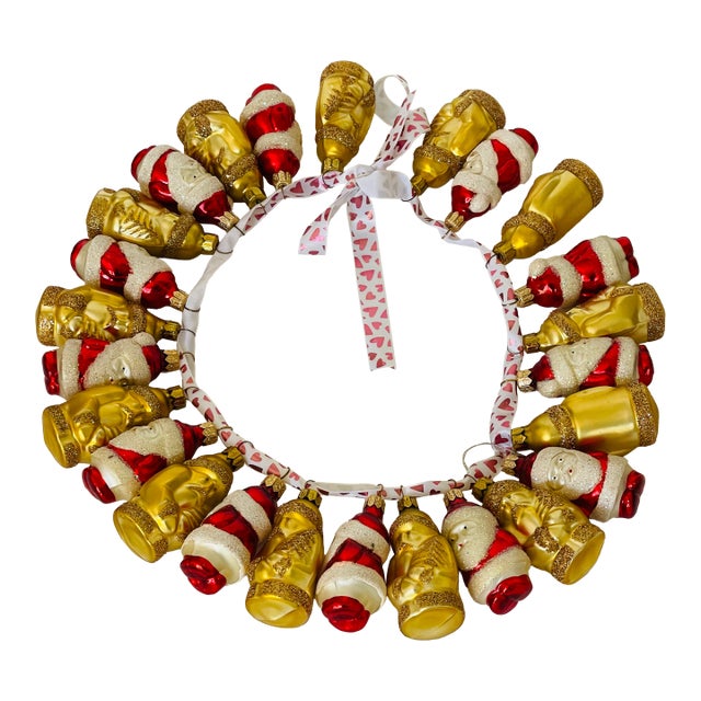 25 Cute Santa’s Holiday Figurines Vintage European Blown Glass For Sale