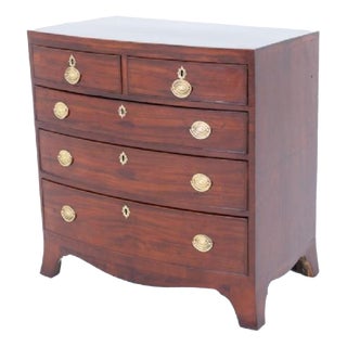 Regency Chest of Drawers in Mahogany with Bow Front, 1810 For Sale