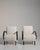 Mid 20th Century Mid 20th Century Jindřich Halabala Cream Wood Pair of Club Chairs For Sale - Image 5 of 12