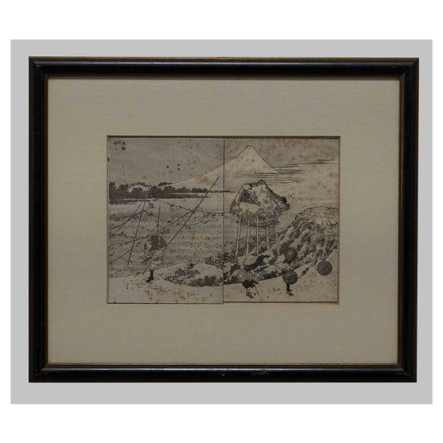 Katsushika Hokusai, View of Mount Fuji in Winter, Woodcut, Early 20th-Century For Sale