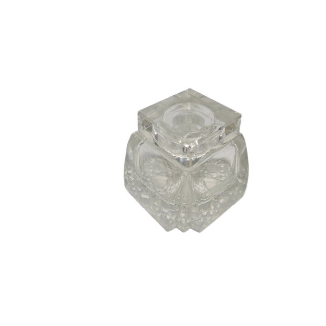 1930s Vintage Art Deco Crystal Inkwell, Germany, 1930s For Sale - Image 5 of 9