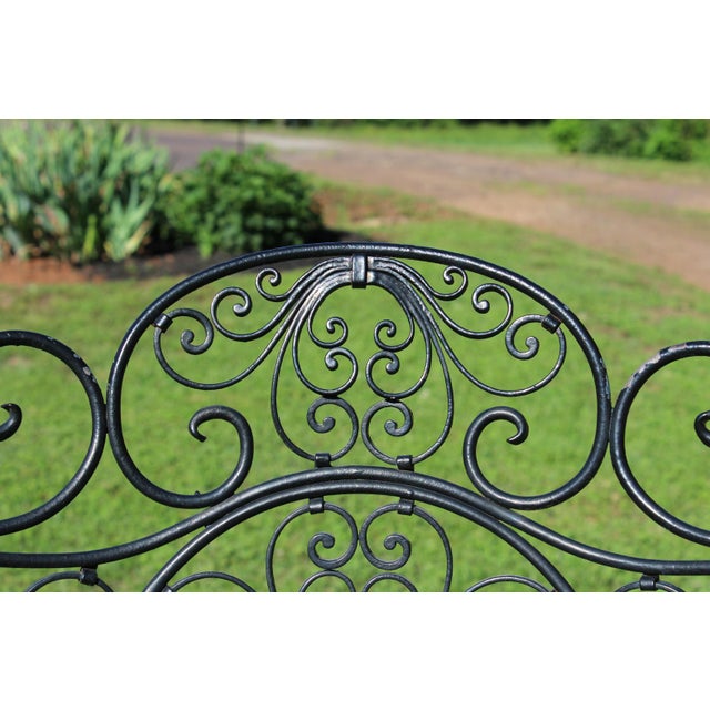 Black Lee L. Woodard & Sons Wrought Iron Patio Set From the Andalusian Collection—5 Pieces For Sale - Image 8 of 18