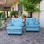 1970s Frau Blue Leather Chairs from Poltrona Frau, 1970, Set of 2 For Sale - Image 5 of 13