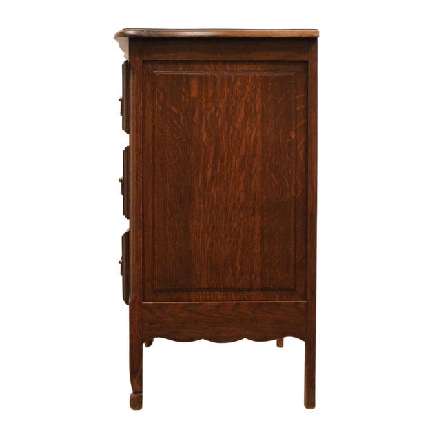 Vintage Antique Banded Walnut Country French 39" Bachelor's Chest For Sale - Image 10 of 12