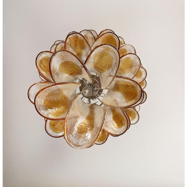Vintage Italian Murano Glass Spiral Chandelier For Sale - Image 15 of 18