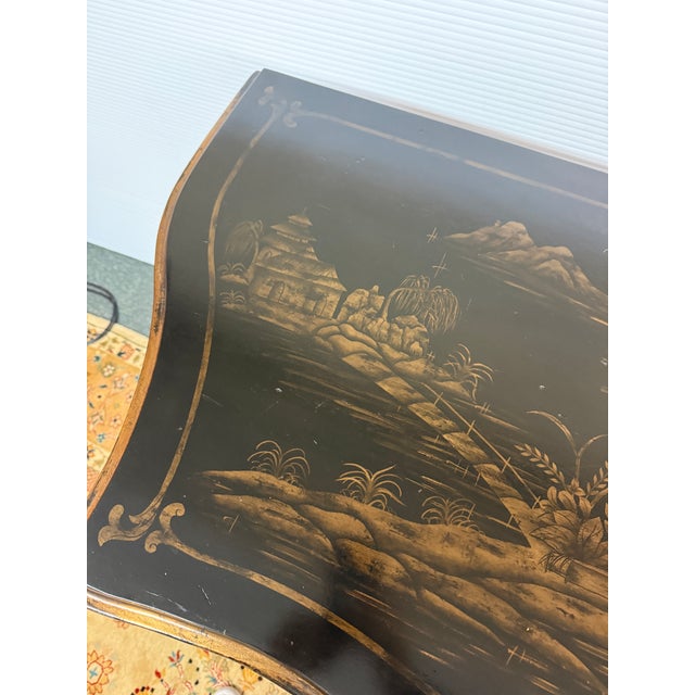 Wood Vintage John Richard Bombe Chest of Drawers For Sale - Image 7 of 12