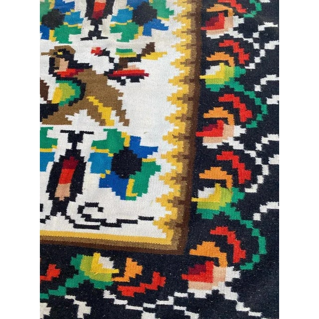 Textile Mid-Century Navajo Tapestry Kilim For Sale - Image 7 of 11