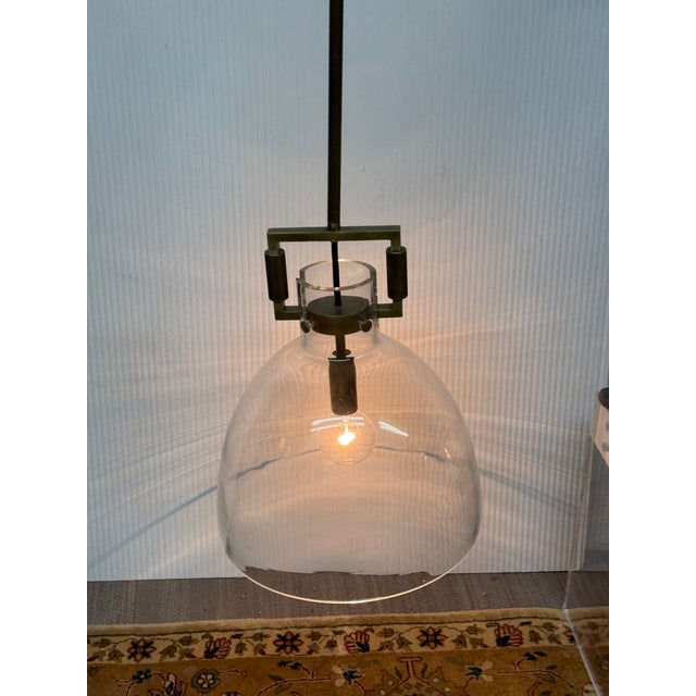 Living Design Brass Single Pendant Light For Sale - Image 4 of 12