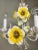 1980s Vintage Sunflower Tole Chandelier For Sale - Image 5 of 9