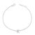 Immerse yourself in the understated elegance of this 10K white gold bracelet, rhodium-plated for an enrapturing shimmer...