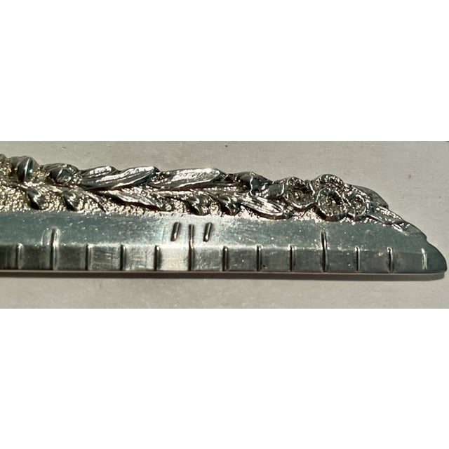 Vintage S. Kirk and Sons Hand-Chased "Repoussé" Sterling Silver 12 Inch Ruler For Sale In Los Angeles - Image 6 of 13