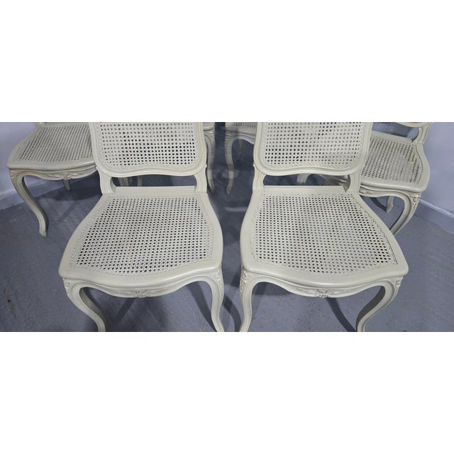 French Bergere Dining Chairs, 1910s, Set of 6 For Sale - Image 4 of 14