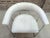1970's Chrome & White Naugahyde Faux Bamboo Barrel Lounge Chair For Sale In Chicago - Image 6 of 8