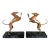 Brass Doberman Bookends with Marble Base - A Pair For Sale