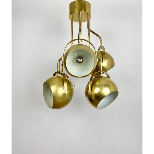 Reggiani Italian Adjustable Lights Chandelier in Brass by Goffredo Reggiani, 1960s For Sale - Image 4 of 17