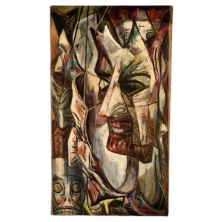 Burr Singer, Abstract Composition, 1930s, Oil on Canvas, Framed For Sale