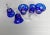 Blue Cobalt Blue Cut to Clear Crystal Glasses- Set of 5 For Sale - Image 8 of 11