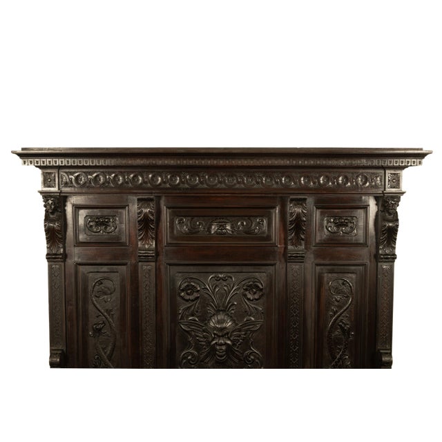 Antique 19th Century Italian Renaissance Revival Carved Hall Bench Storage Settle 1880 For Sale - Image 9 of 15
