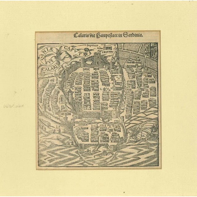 Sardinia is an original modern artwork realized in Italy in the first half of the 19th Century. Original B/W Lithograph on...