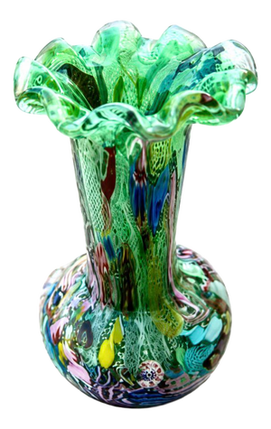 Tutti Frutti Murano Glass Vase from A.Ve.M., 1950s