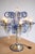 Table lamp murano glass 5 arms in clear and blue Metal frame in gold Height 70 cm = 27.5" Diameter 60 cm = 23.6" Ship not...
