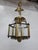 Brass Vintage Brass Lantern Neo Decor Starburst Etched Glass Chandelier Entryway, Old World Glam For Sale - Image 8 of 10