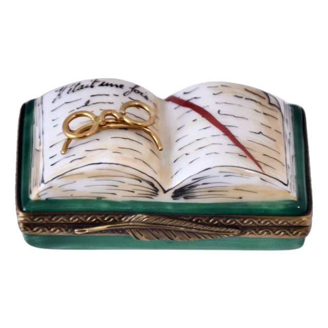 Limoges Book of Spells Trinket Box For Sale