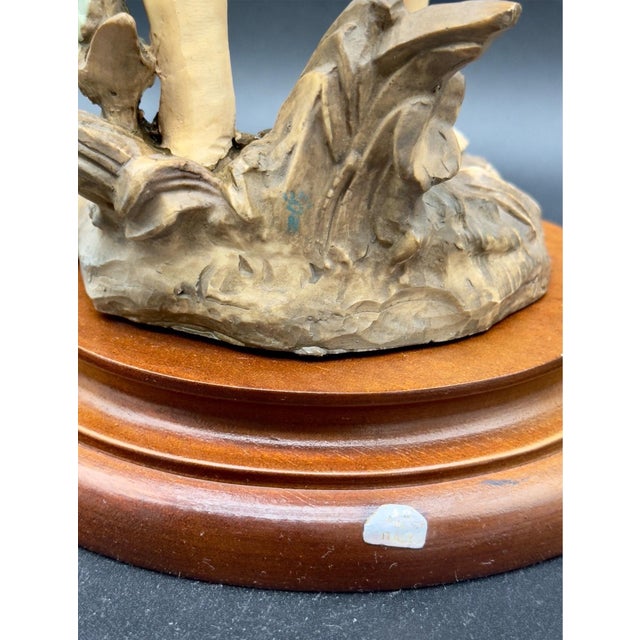 Vintage Capodimonte Chalkware Young Lady Figurine, 17.5" H For Sale In New York - Image 6 of 12